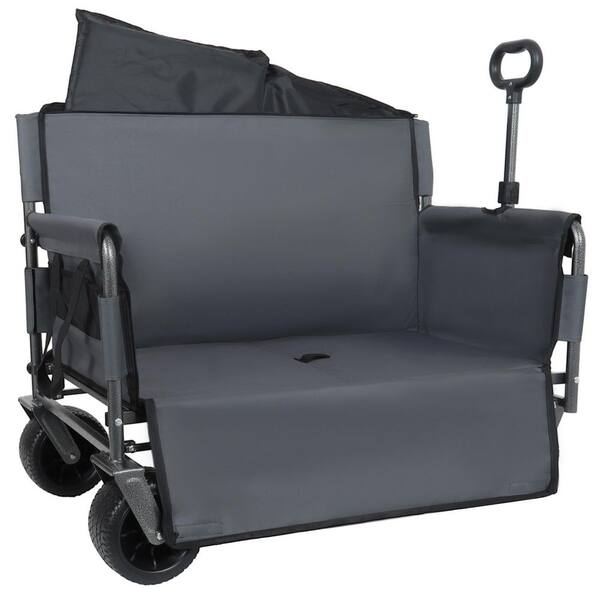 かにちゃ cenadinz 6.4 cu. ft. Steel Garden Cart with Elevated Side