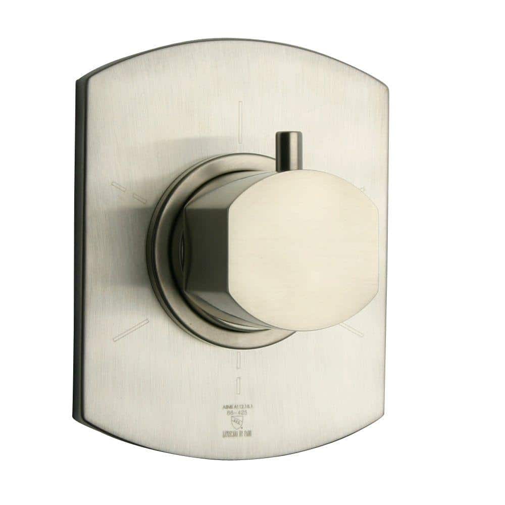 Brushed Nickel Solid Brass 3-Way Diverter Trim Kit