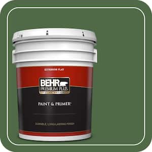 5 gal. #M400-7 Garden Cucumber Flat Exterior Paint & Primer