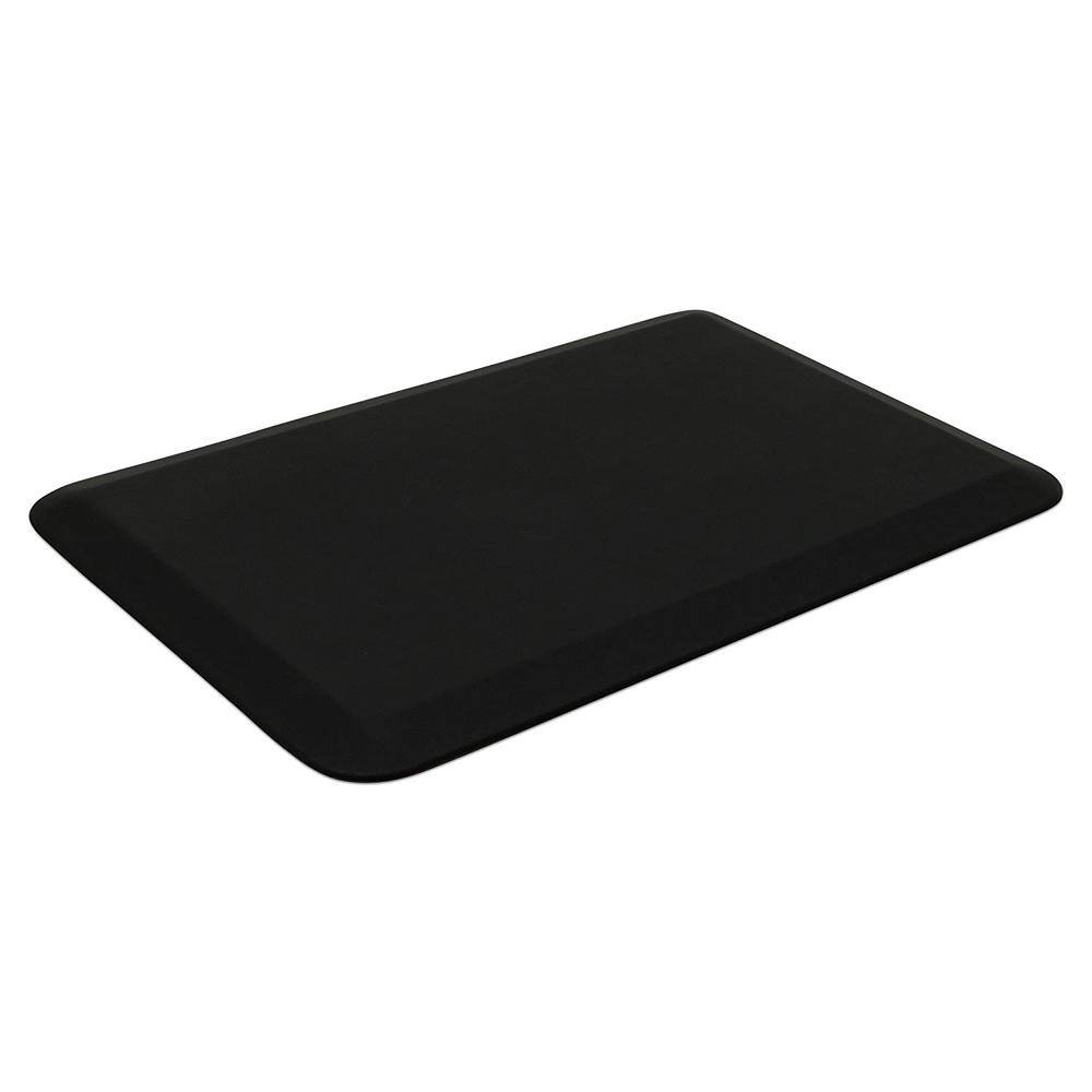 Black Leather Grain Anti-Fatigue Kitchen Mat, 20" x 32"