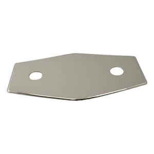 Two-Hole Remodel Cover Plate for Bathtub and Shower Valves, Polished Nickel