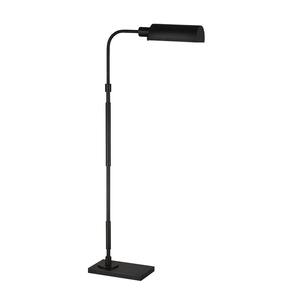 Kenyon 20.625 in. W x 47.375 in. H 1-Light Aged Iron Dimmable Standard Floor Lamp with Steel Shade