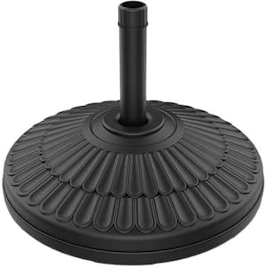 80 lbs. HDPE Round Patio Umbrella Base Free Standing Heavy Duty Base Water and Sand in Black