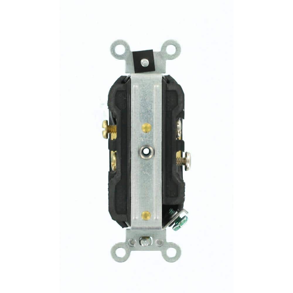 Black Tamper Resistant Duplex Receptacle with Wall Plate