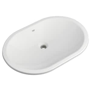 Essence 24 in. Undermount Bathroom Sink in Alpine White