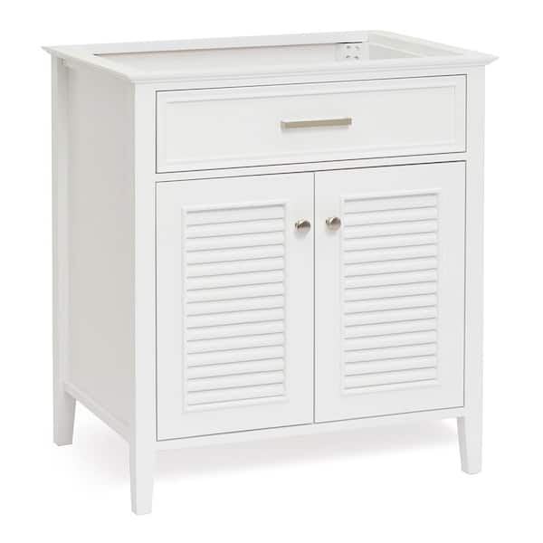 ARIEL Kensington 30 in. W x 21.5 in. D x 34.5 in. H Freestanding Bath Vanity Cabinet Only in White