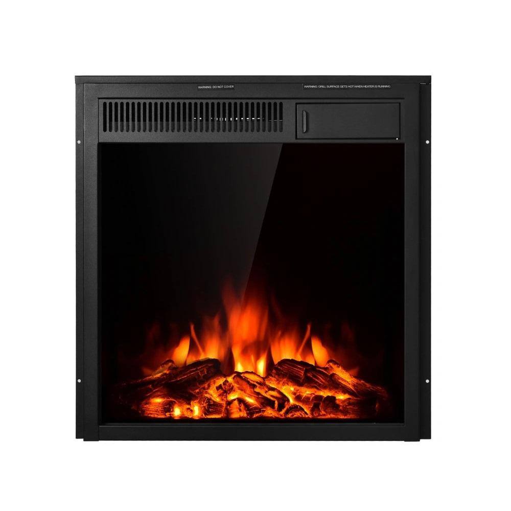 Etokfoks 750Watt/1500Watt Black Electric Infrared Fireplace Space