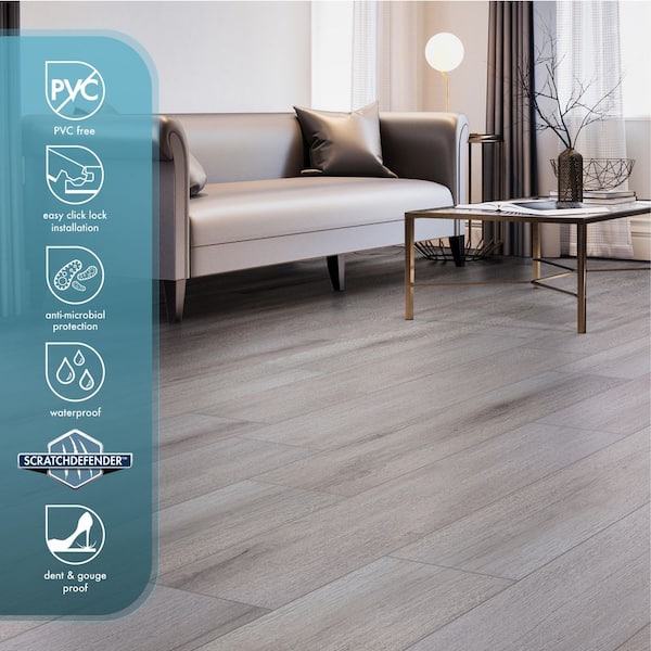 Collins Drive Oak 9.4 in. W x 48 in. L Waterproof Hybrid Resilient Flooring (18.8 sqft/case)