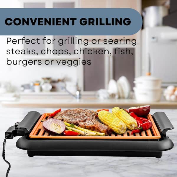IndoorOutdoor 15+ Serving Domed Electric Grill with Recipe Book