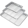 Wudkey Heavy Duty 3-Piece Stainless Steel Baking Sheet & Cooling Rack Set - Non-Toxic, Easy Clean, Deep Sides & Rolled Edges NF6M53_8