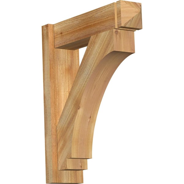 Ekena Millwork 6 in. x 26 in. x 22 in. Imperial Arts and Crafts Rough Sawn Western Red Cedar Outlooker