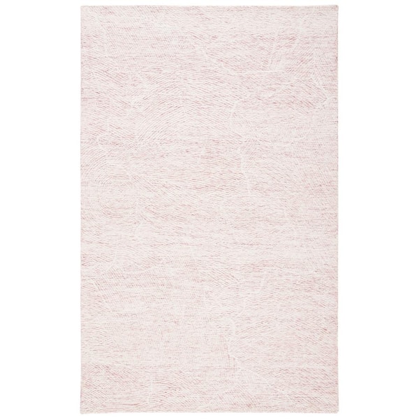 SAFAVIEH Metro Pink/Ivory 4 ft. x 6 ft. Solid Color Abstract Area Rug