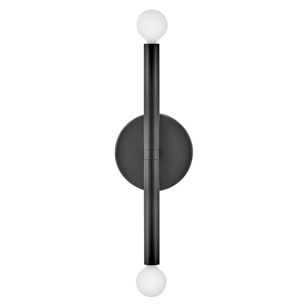 Millie 14" Black Steel Dimmable Cylinder Wall Sconce