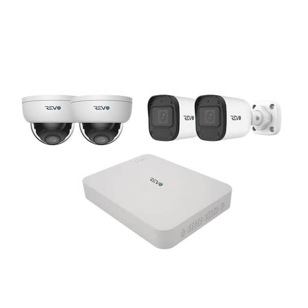 ULTRA BLUE SERIES 4K 4 Channel Wired PoE NVR Smart Security Camera System with 1TB HDD & 4x 5 Megapixel Cameras