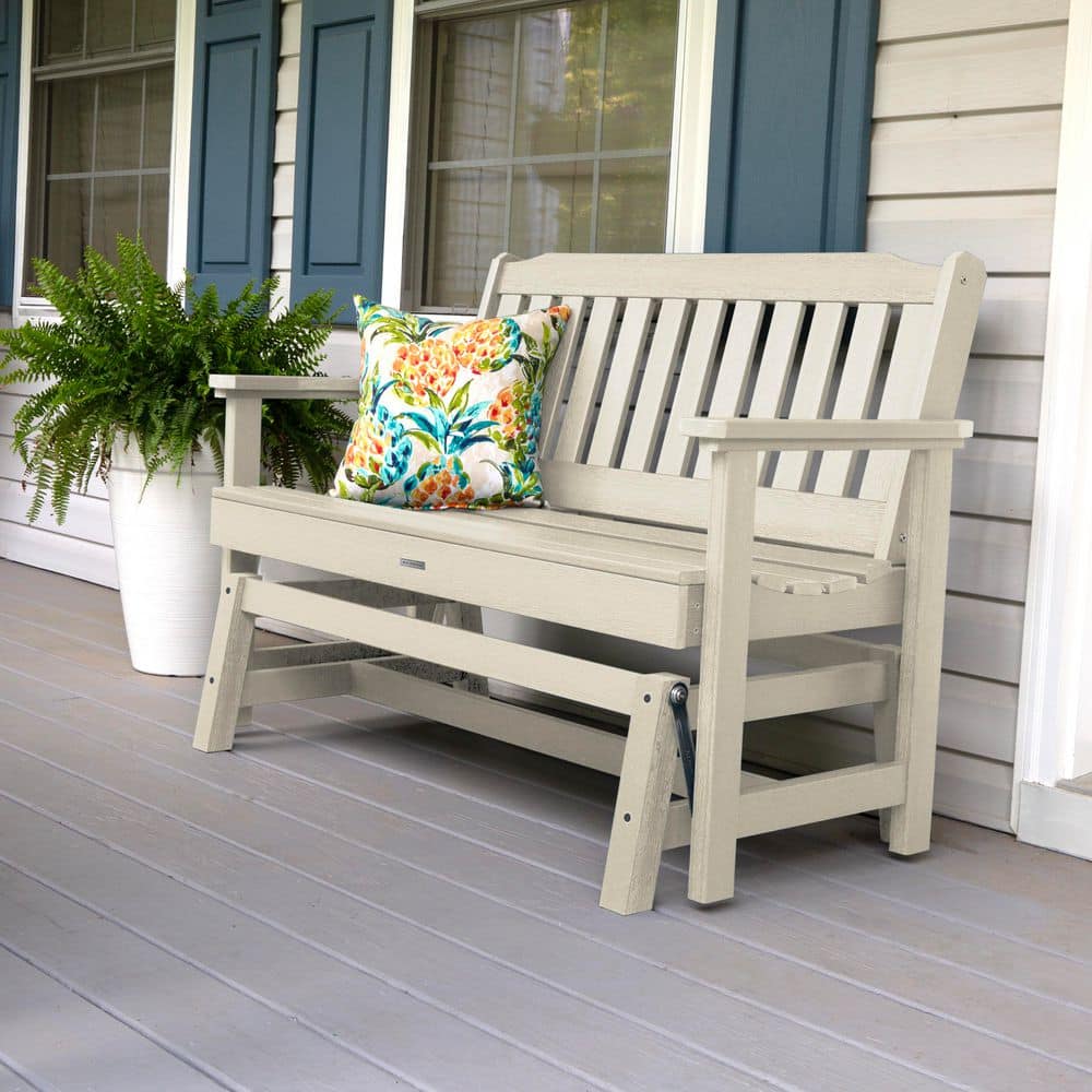 Lehigh 48 in. 2-Person Whitewash Recyled Plastic Outdoor Glider price history on PriceWatchPro