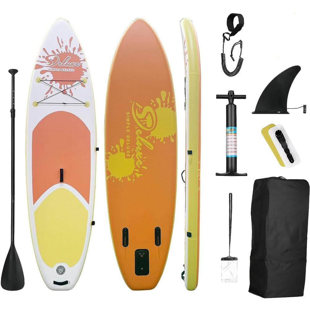 Inflatable Stand Up Paddle Board, 10' X 33" X 6" Wide SUP Paddleboard, With Board - View #6