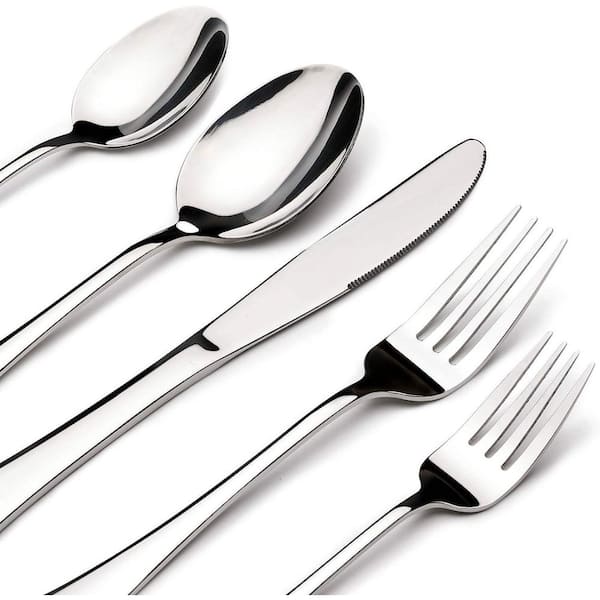65-Piece Stainless Steel Flatware Set for 12, Cutlery Set with Forks Spoons and Serving Utensils, Flatware Serving Sets