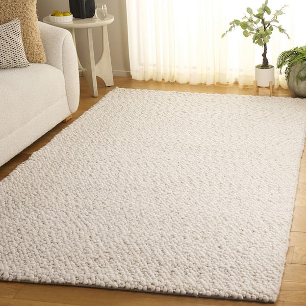 Natura 6 ft. x 6 ft. Light Beige Modern Solid Square Area Rug
