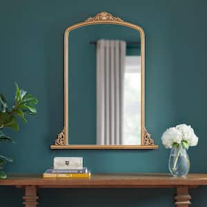 Large Classic Arched Vintage Style Gold Framed Mirror (32 in. W x 41 in. H)