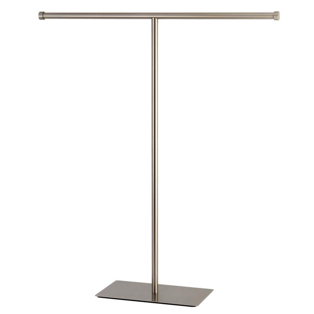 Kingston Brass Claremont T-Shape 1-Bar Towel Rack in Brushed Nickel ...