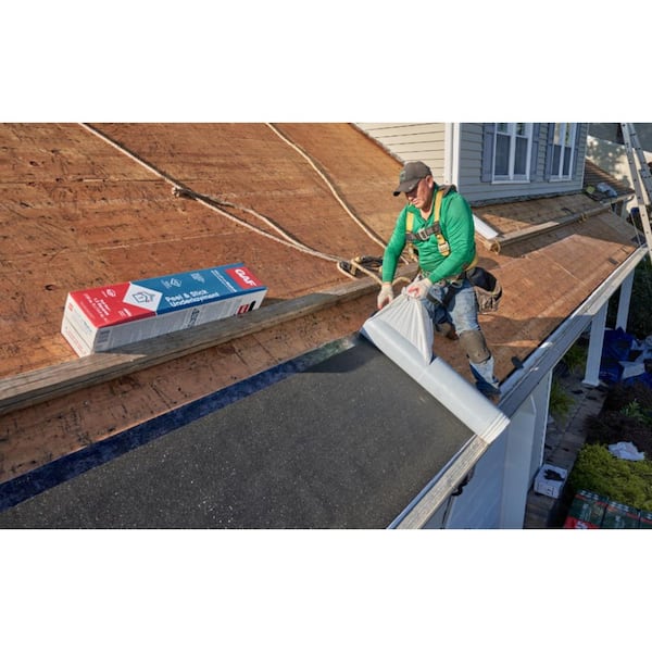 WeatherWatch 36 in. x 50 ft., 150 sq. ft. Mineral-Surfaced Peel and Stick Roof Leak Barrier Roll WeatherWatch 36 in. x 50 ft., 150 sq. ft. Mineral-Surfaced Peel and Stick Roof Leak Barrier Roll