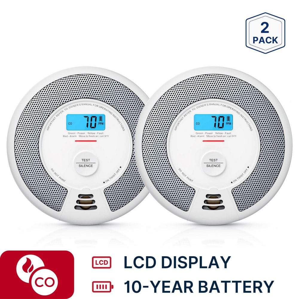 X-SENSE 10-Year Battery Smoke and CO Alarm with LCD Display and