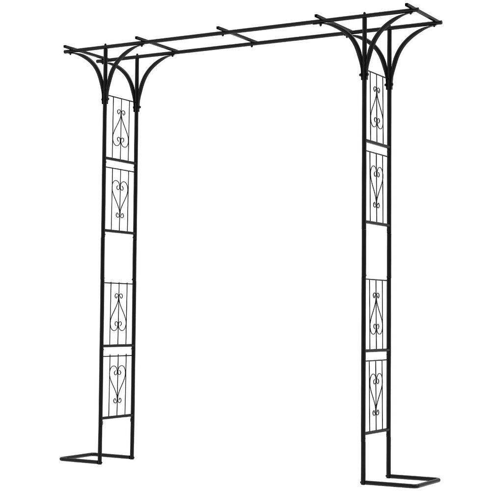 PALEO 87 in. x 71 in. Garden Arch Arbor with Ground Stakes, Steel Frame Stand Trellis Arbor price history on PriceWatchPro