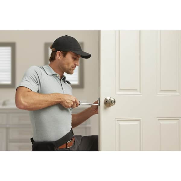 Shepherd Designer Satin Nickel Door Wedge 3314 - The Home Depot