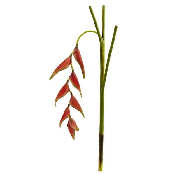Nearly Natural Indoor 31 in. Hanging Heliconia Artificial Flower (Set of 4)
