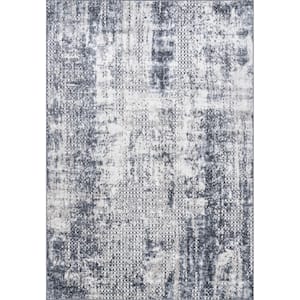 Taylor Modern Abstract Blue 4 ft. x 6 ft. Indoor Area Rug
