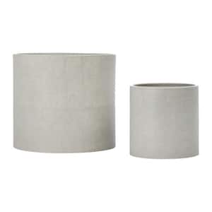 Grey Stone Decorative Pots (2-Pack)
