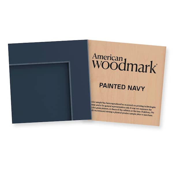 American Woodmark 3-3/4-in. W x 3-3/4-in. D Finish Chip Cabinet Color Sample in Painted Navy