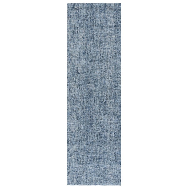 SAFAVIEH Abstract 2 ft. x 8 ft. Blue/Ivory Solid Color Abstract Runner Rug