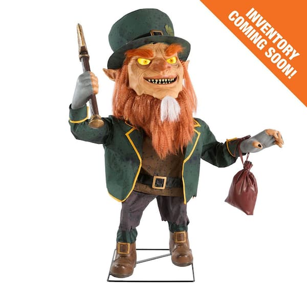 4.5 ft. Gruesome Grounds Animated LED Cursed Clover H18