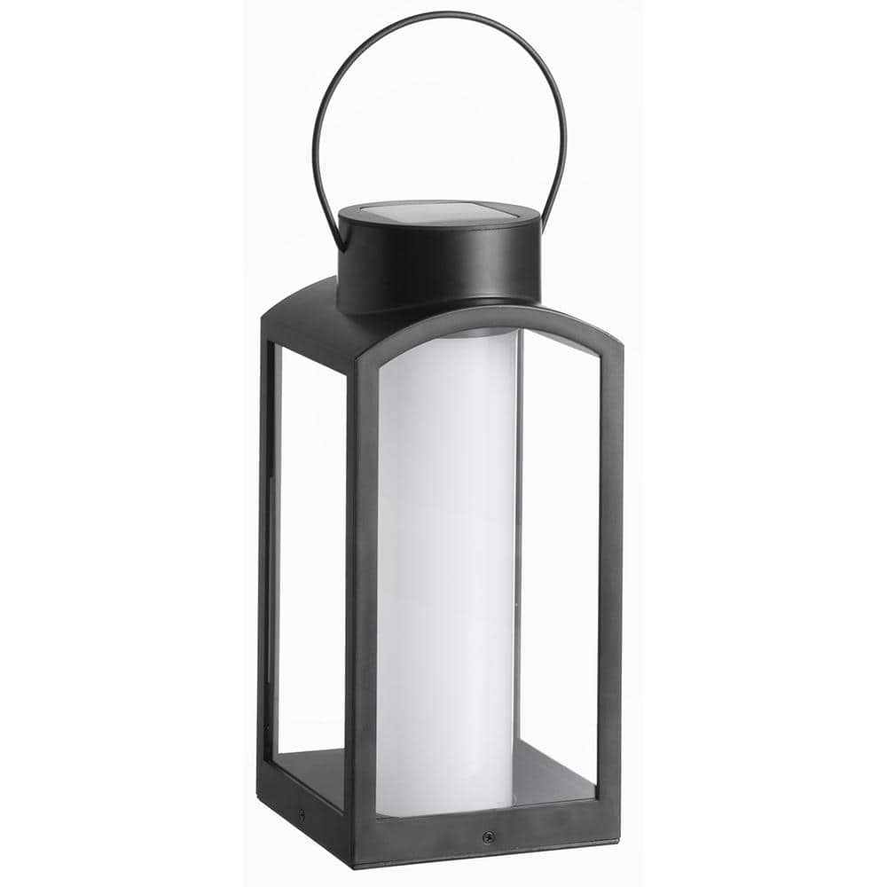 Hampton Bay Black Dusk to Dawn Integrated LED Outdoor Solar