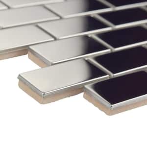 Meta Standard Subway Mirror Stainless Steel 11-3/4 in. x 11-3/4 in. Metal Mosaic Tile (0.98 sq. ft./Each)