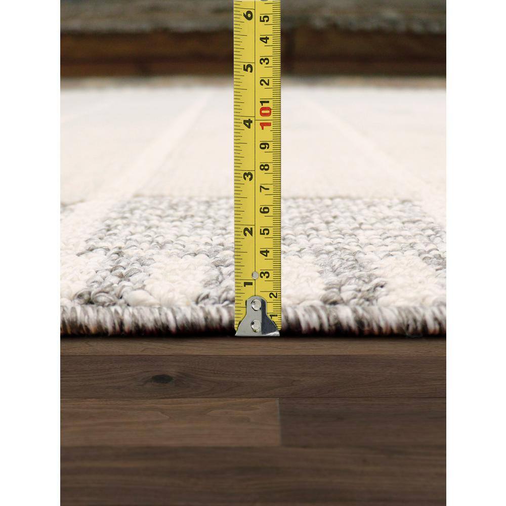 Sutton Ivory Stripe Synthetic Rectangular Area Rug