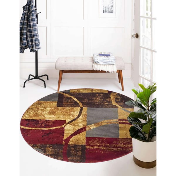 Barista Kouillou Multi 6 ft. 1 in. x 6 ft. 1 in. Area Rug