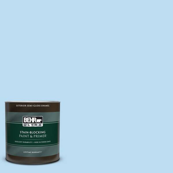 BEHR ULTRA 1 qt. P5101 Greek Isles SemiGloss Enamel Exterior Paint