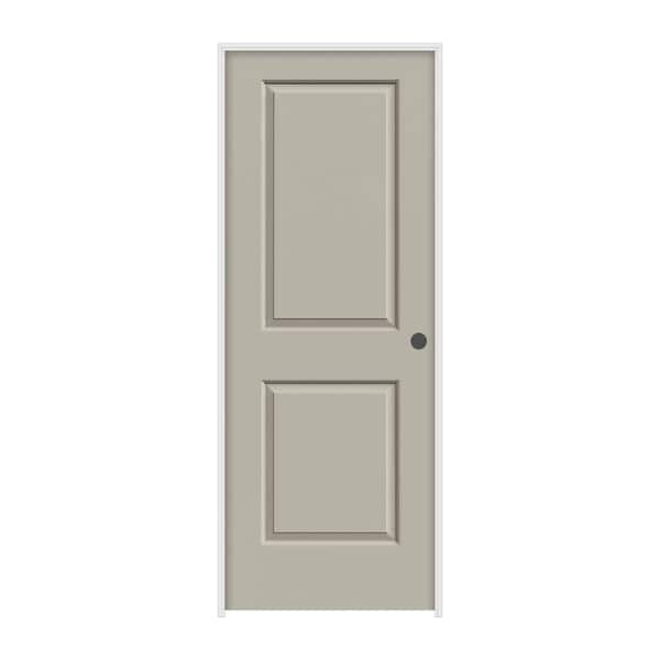 JELD-WEN 30 in. x 80 in. Cambridge Desert Sand Painted Left-Hand Smooth Molded Composite Single Prehung Interior Door