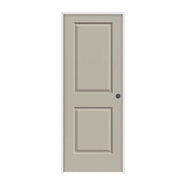 JELD-WEN 36 in. x 80 in. Cambridge Desert Sand Painted Left-Hand Smooth Molded Composite Single Prehung Interior Door