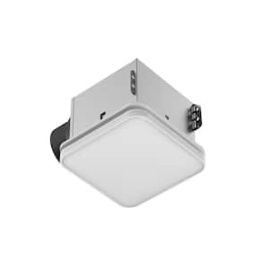 80 CFM/110 CFM Ceiling Mount Room Side Installation Square Bathroom Exhaust Fan with Night Light and Humidity Sensor