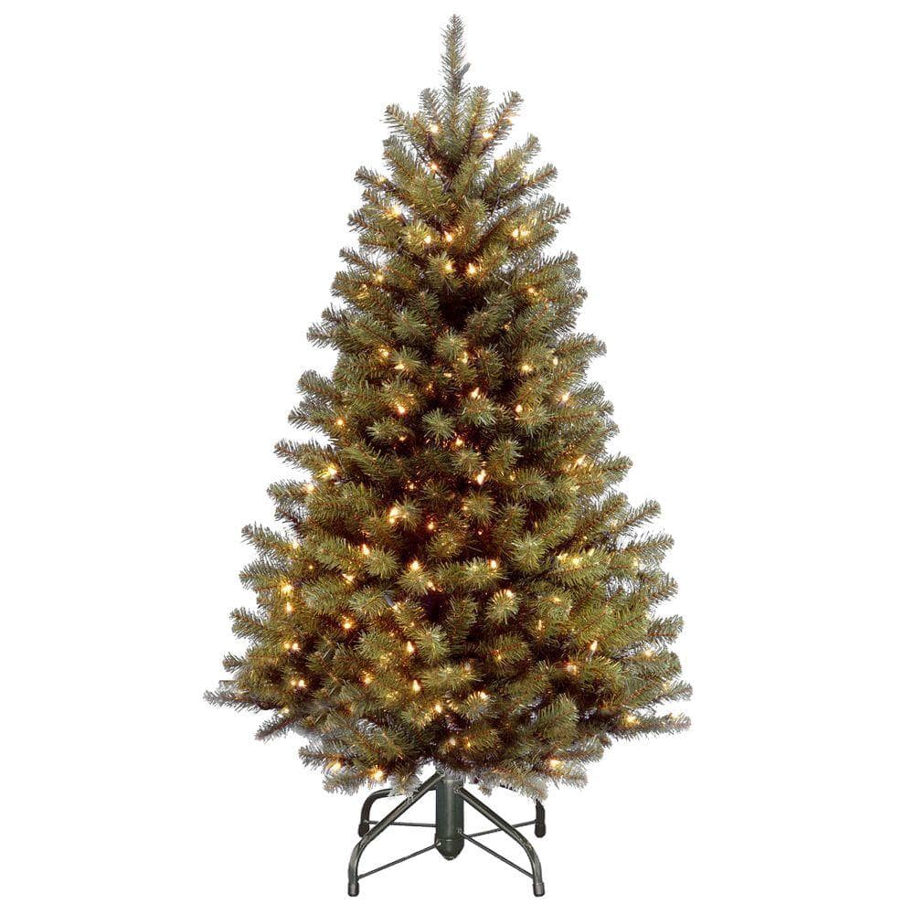 4.5 ft. North Valley Spruce Artificial Christmas Tree with 200 Clear Lights -  Home Accents Holiday, NRV7-300-45