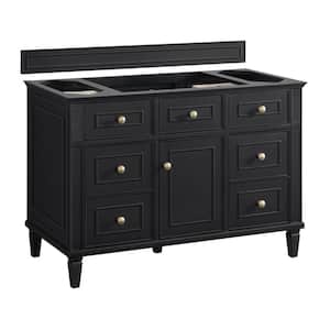 Lorelai 47.88 in. W x 23.5 in. D x 32.88 in. H Bath Vanity Cabinet without Top in Black Onyx