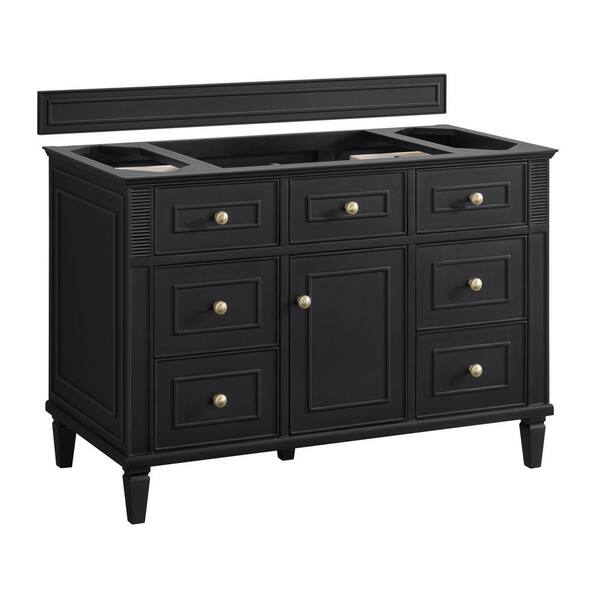 Lorelai 47.88 in. W x 23.5 in. D x 32.88 in. H Bath Vanity Cabinet without Top in Black Onyx
