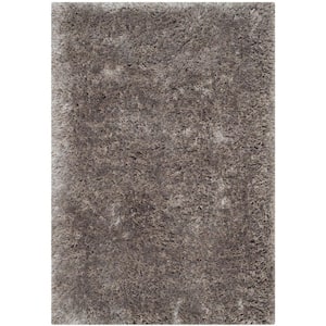South Beach Shag Silver Doormat 2 ft. x 3 ft. Solid Area Rug
