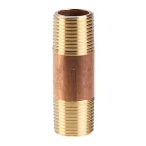 3/8 in. x 2 in. MIP Brass Nipple Fitting (25-Pack)