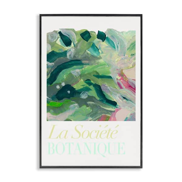 Stupell Industries French Leaves Abstraction by cartissi Black Framed Nature Giclee Art Print 24 in. x 16 in.