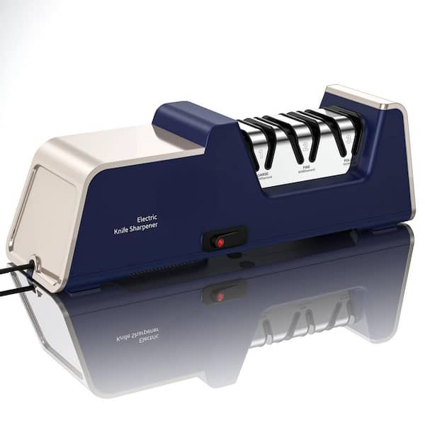 3-Stage Diamond Abrasives Electric Knife Sharpeners with Precision Angle Guides, Applicable to Ceramic Knife