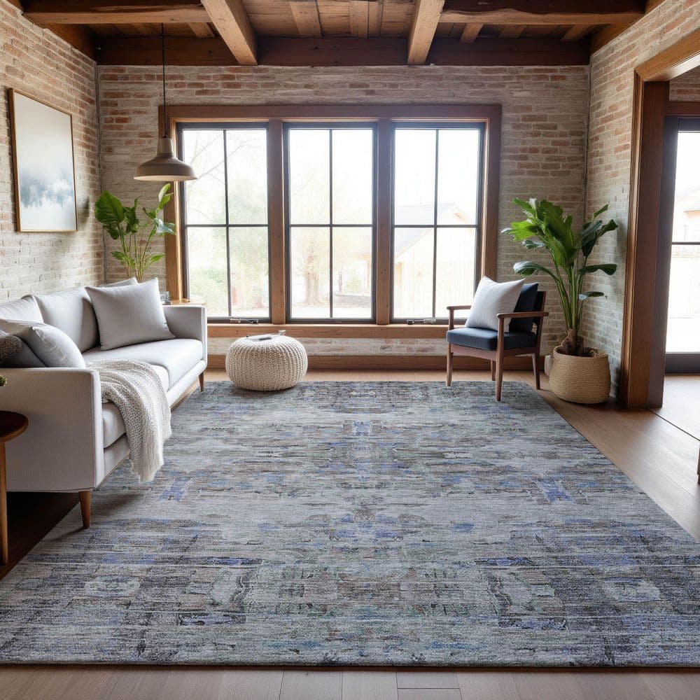 Mayfield Premium Machine Washable Abstract AMF1112 Taupe 3 ft. x 5 ft. Area Rug price history on PriceWatchPro